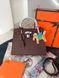 Модель в стилі Hermes Kelly 25 Chocolate Silver
