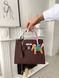 Модель в стилі  Hermes Kelly 25 Chocolate Silver  P16049 фото 3