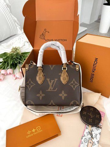 Сумка в стилі Louis Vuitton Onthego PM Brown 25 см P1030 фото