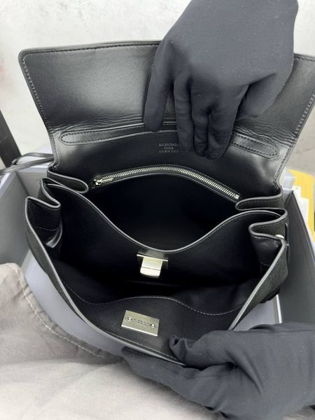 Сумка в стилі Balenciaga Rodeo Black Silver P18007 фото
