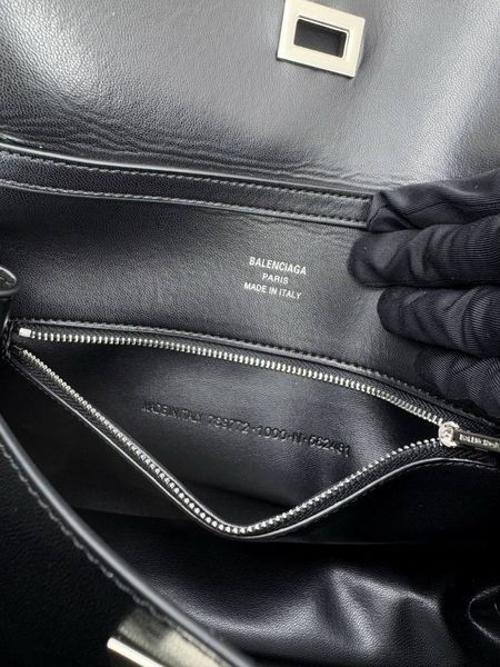 Сумка в стилі Balenciaga Rodeo Black Silver P18007 фото