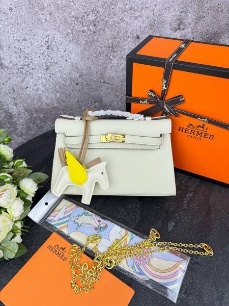 Сумка в стилі  Hermes Kelly Milk P15010 фото