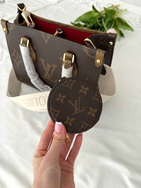 Сумка в стилі Louis Vuitton Onthego PM Brown 25 см P1030 фото
