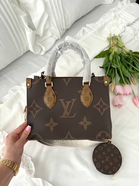 Сумка в стилі Louis Vuitton Onthego PM Brown 25 см P1030 фото