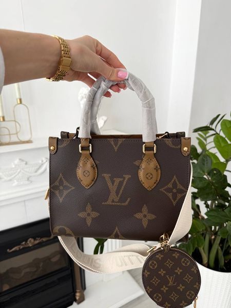 Сумка в стилі Louis Vuitton Onthego PM Brown 25 см P1030 фото