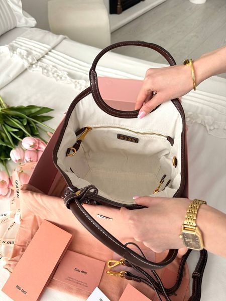Сумка в стилі Miu Miu Brown P17045 фото