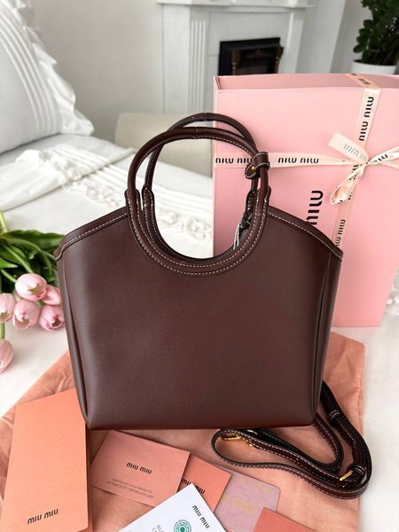Сумка в стилі Miu Miu Brown P17045 фото