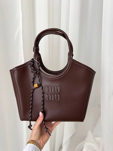 Сумка в стилі Miu Miu Brown P17045 фото