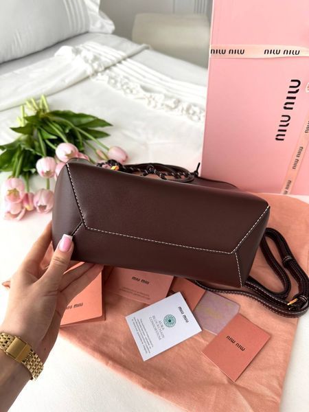 Сумка в стилі Miu Miu Brown P17045 фото