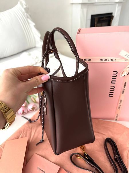 Сумка в стилі Miu Miu Brown P17045 фото