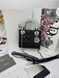 Сумка в стилі Dior Lady Mini Black Silver 17 см 	P6063 фото 2