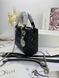 Сумка в стилі Dior Lady Mini Black Silver 17 см 	P6063 фото 8