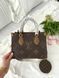 Сумка в стилі Louis Vuitton Onthego PM Brown 25 см P1030 фото 6