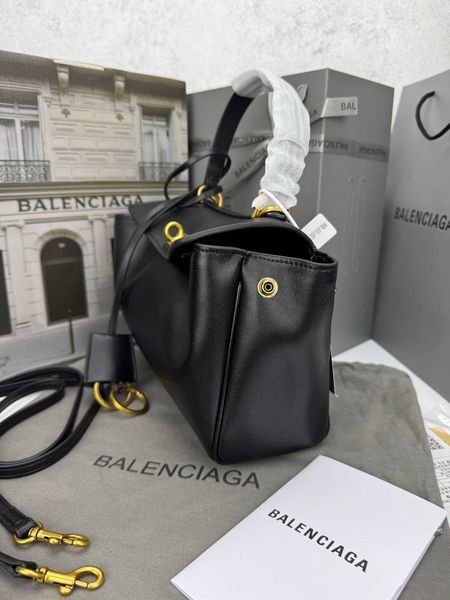 Сумка в стилі Balenciaga Rodeo Black Gold P18012 фото