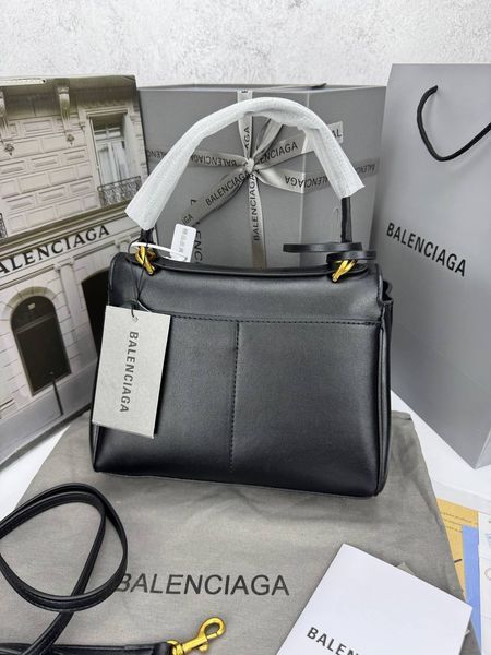 Сумка в стилі Balenciaga Rodeo Black Gold P18012 фото