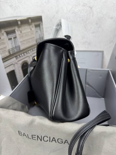 Сумка в стилі Balenciaga Rodeo Black Gold P18012 фото