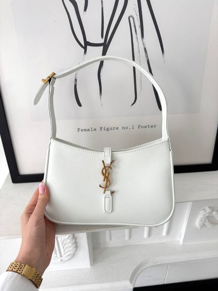 Сумка в стилі  Yves Saint Laurent Hobo Le 5 A 7 White/Gold Р5006 фото