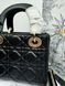 Сумка в стилі Dior Lady Mini Black Gold P6019 фото 2