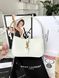 Сумка в стилі Yves Saint Laurent Hobo Le 5 A 7 White/Gold