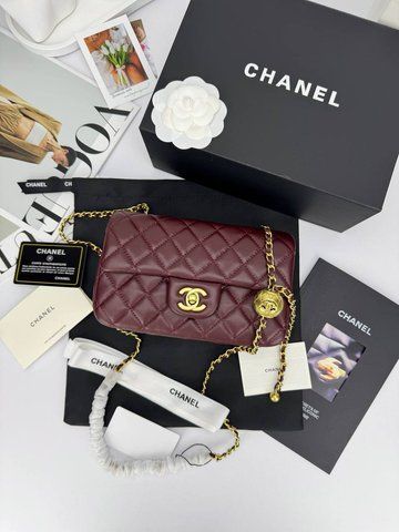 Модель в стилі Chanel Burgundy Gold 20 см P10090 фото