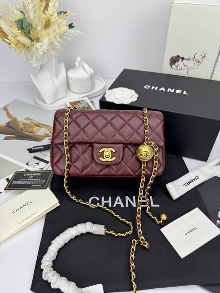 Модель в стилі Chanel Burgundy Gold 20 см P10090 фото