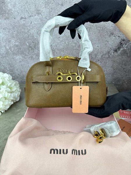 Сумка в стилі Miu Miu Brown P17012 фото