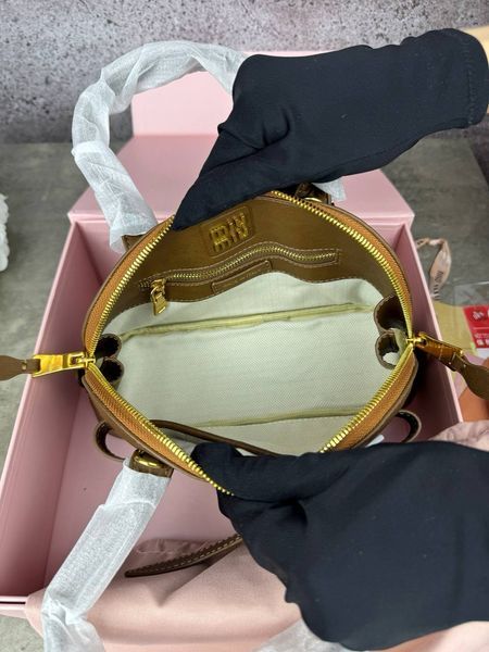 Сумка в стилі Miu Miu Brown P17012 фото