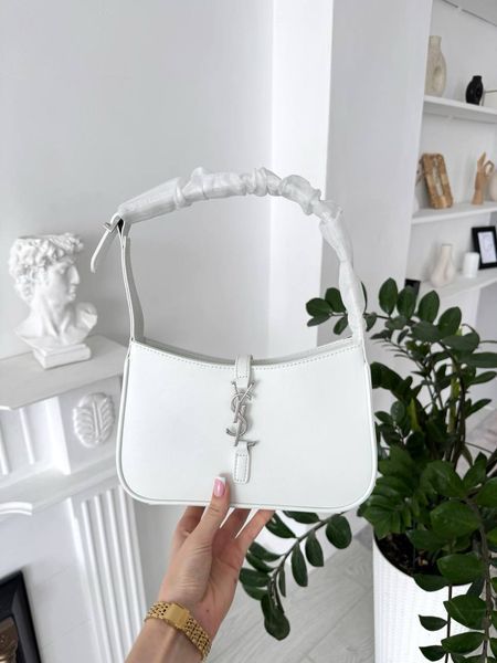 Сумка в стилі  Yves Saint Laurent Hobo Le 5 A 7 White/Silver P5054 фото