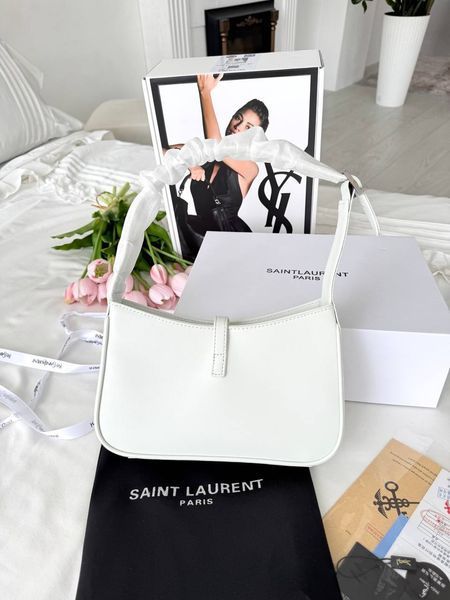 Сумка в стилі  Yves Saint Laurent Hobo Le 5 A 7 White/Silver P5054 фото