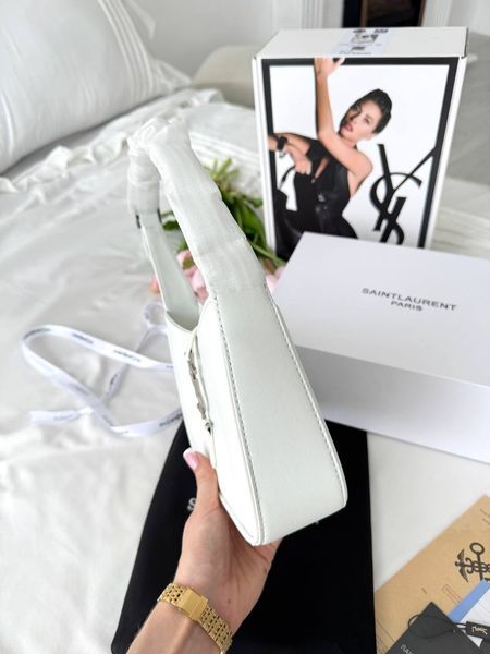 Сумка в стилі  Yves Saint Laurent Hobo Le 5 A 7 White/Silver P5054 фото