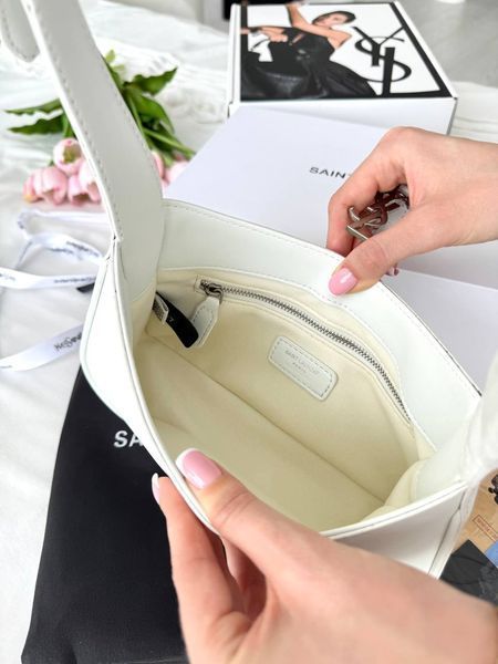 Сумка в стилі  Yves Saint Laurent Hobo Le 5 A 7 White/Silver P5054 фото