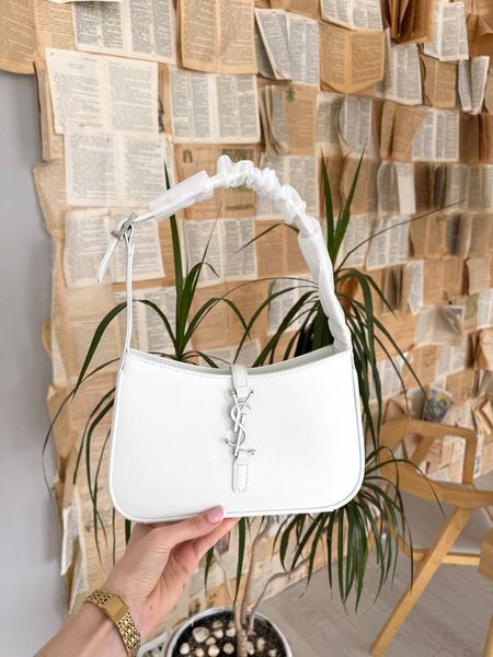 Сумка в стилі  Yves Saint Laurent Hobo Le 5 A 7 White/Silver P5054 фото