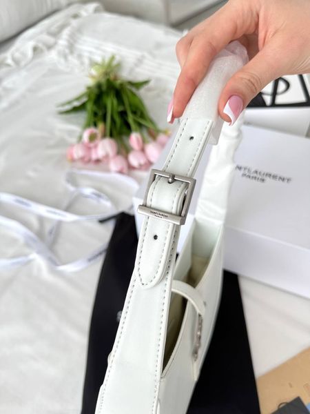 Сумка в стилі  Yves Saint Laurent Hobo Le 5 A 7 White/Silver P5054 фото