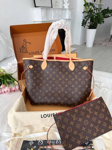 Сумка в стилі Louis Vuitton Neverful MM Brown 43 см P1019 фото