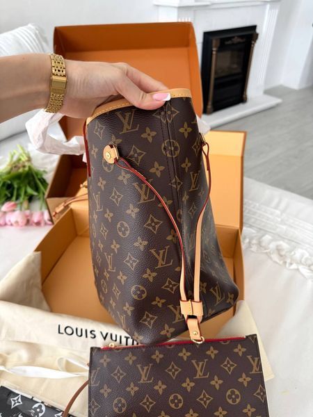 Сумка в стилі Louis Vuitton Neverful MM Brown 43 см P1019 фото