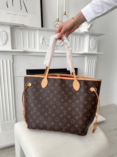 Сумка в стилі Louis Vuitton Neverful MM Brown 43 см P1019 фото