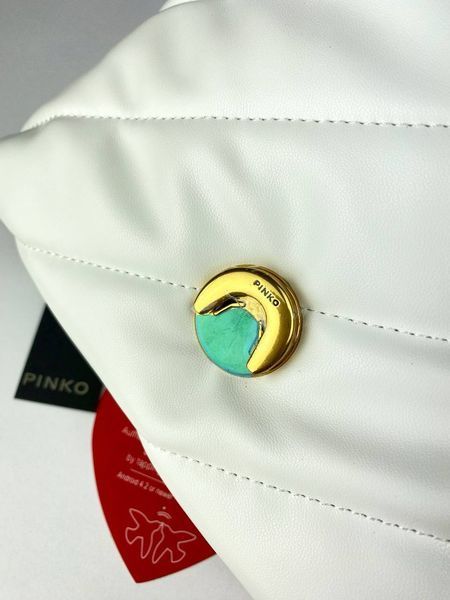 Сумка в стилі Pinko Puff White P14008 фото