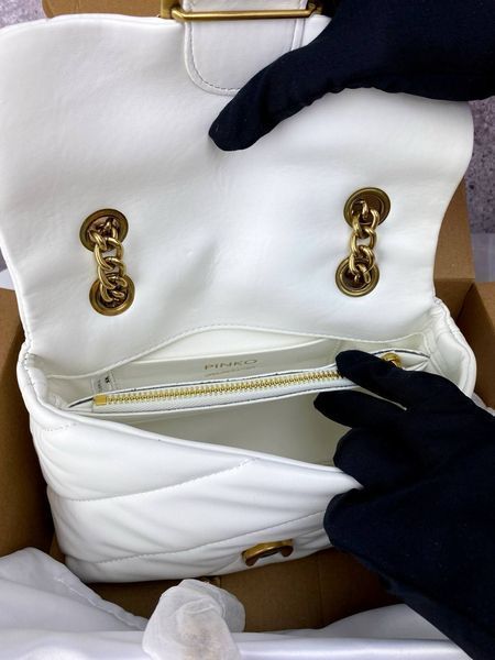 Сумка в стилі Pinko Puff White P14008 фото