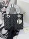Сумка в стилі Dior Lady Black Silver 20 см 	P6039 фото 2
