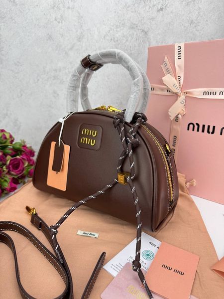 Сумка в стилі Miu Miu Brown  P17033 фото
