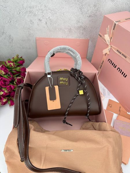 Сумка в стилі Miu Miu Brown  P17033 фото
