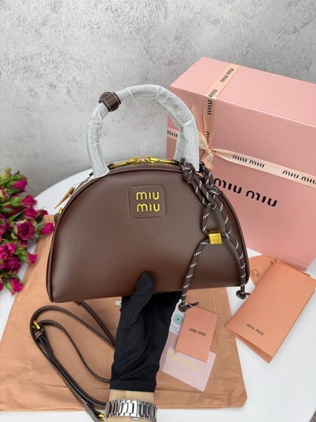 Сумка в стилі Miu Miu Brown  P17033 фото
