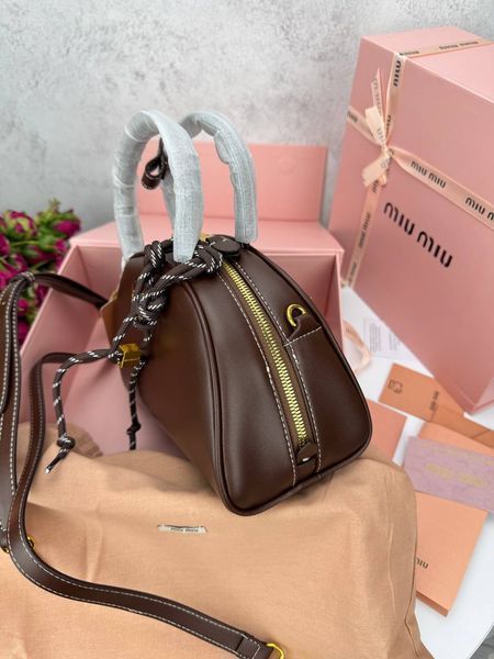 Сумка в стилі Miu Miu Brown  P17033 фото