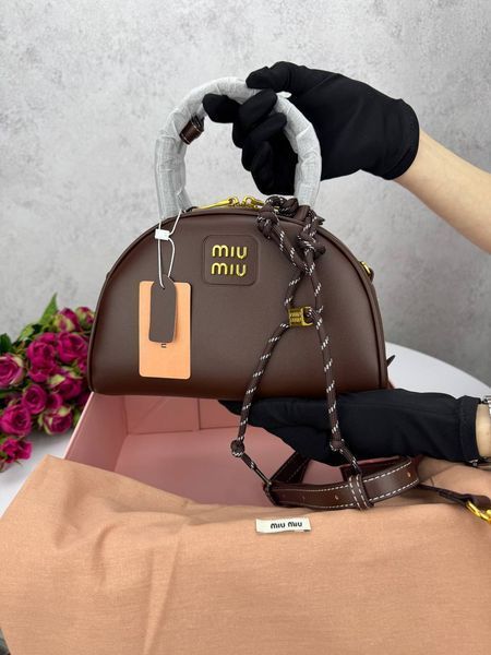 Сумка в стилі Miu Miu Brown  P17033 фото