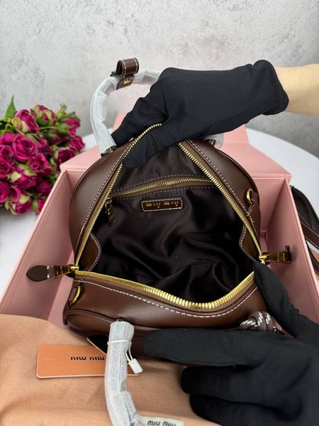 Сумка в стилі Miu Miu Brown  P17033 фото