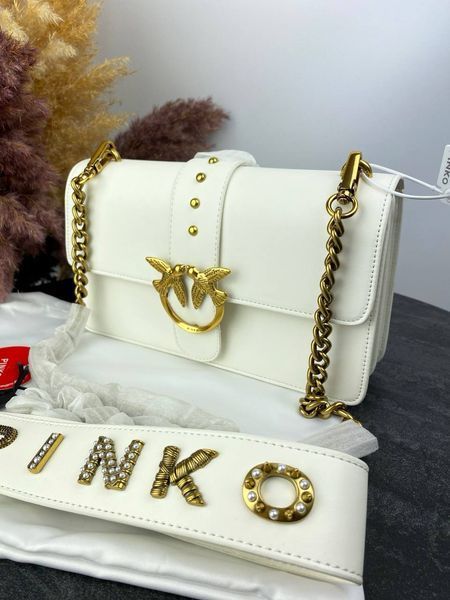 Сумка в стилі Pinko White Gold P14005 фото