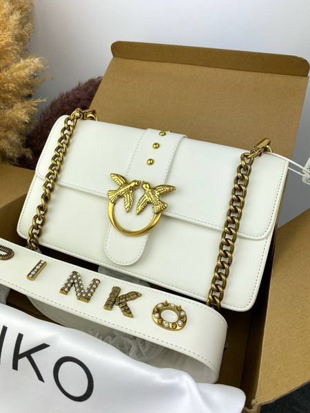 Сумка в стилі Pinko White Gold P14005 фото