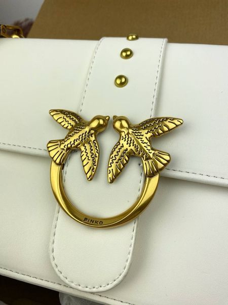 Сумка в стилі Pinko White Gold P14005 фото