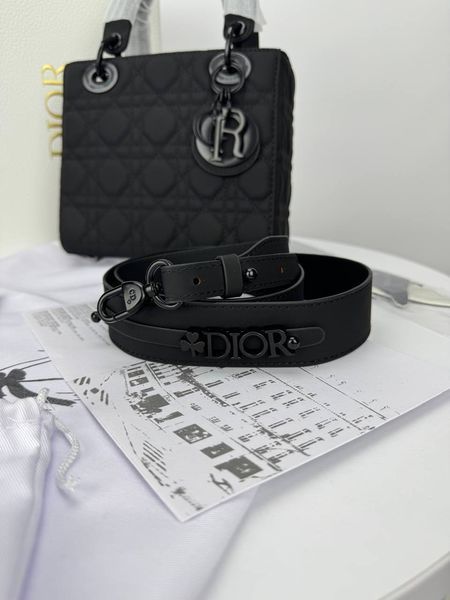 Сумка в стилі  Dior Lady Total Black 20 см 	P6033 фото