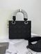 Сумка в стилі  Dior Lady Total Black 20 см 	P6033 фото 2